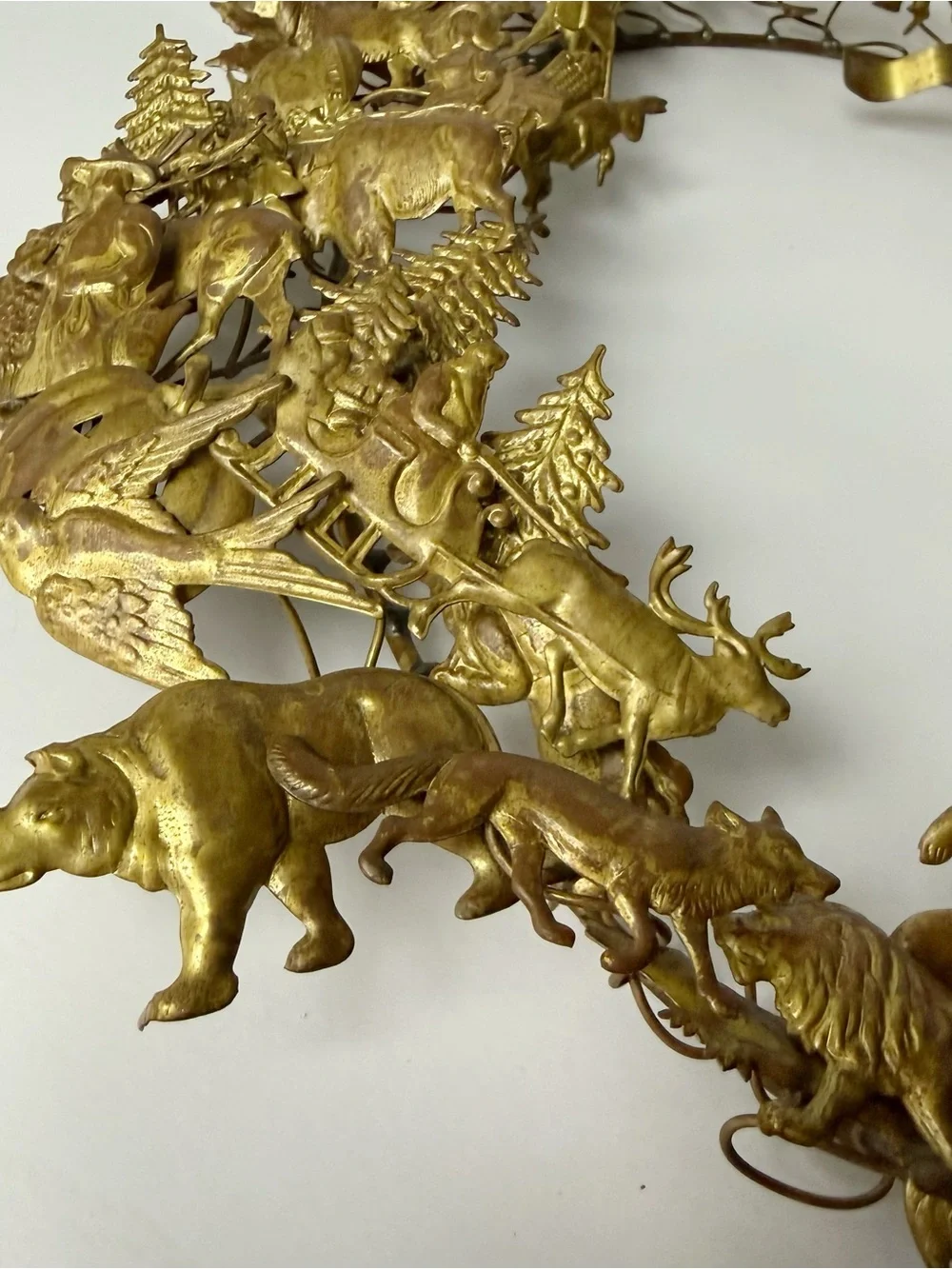 Vintage Dresden Petite Choses All Holiday Brass Wreath 15